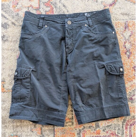 Kuhl Pants - Kuhl Womens Splash Cargo Shorts Size 8 Black Hiking Mountain Culture Travel